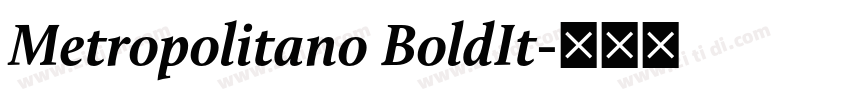 Metropolitano BoldIt字体转换